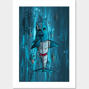 Robot Shark Posters and Art